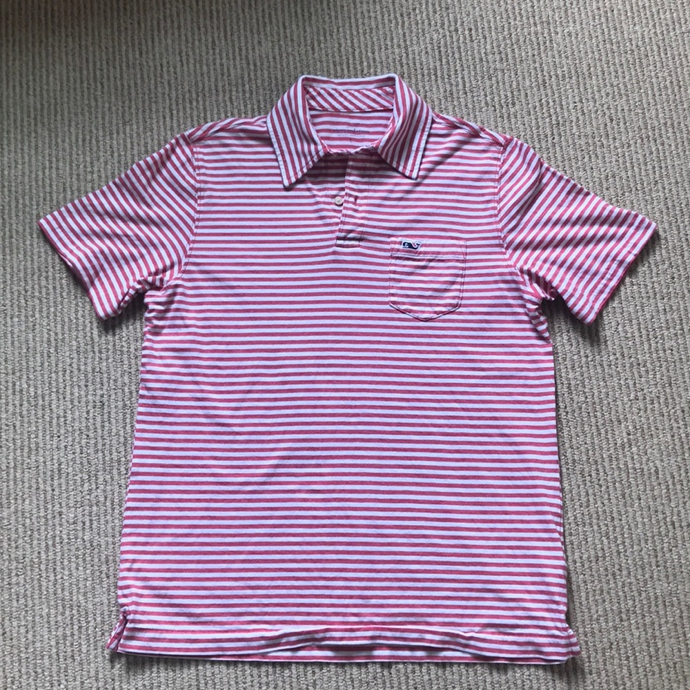 Vineyard Vines Boys Striped Polo Shirt size large